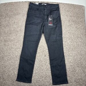 Levi's Women's 724 High Rise Straight Black Jeans Size 32x30 Premium